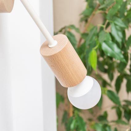 Væglampe OXFORD 1xE27/15W/230V fyrretræ/cremefarvet