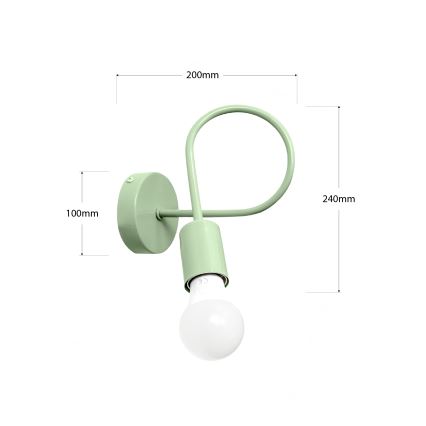 Væglampe OXFORD 1xE27/15W/230V grøn