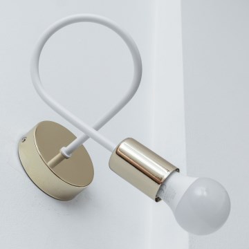 Væglampe OXFORD 1xE27/15W/230V guld/hvid