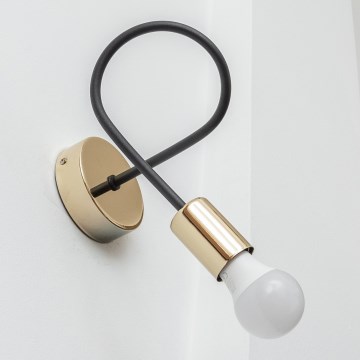 Væglampe OXFORD 1xE27/15W/230V guld/sort
