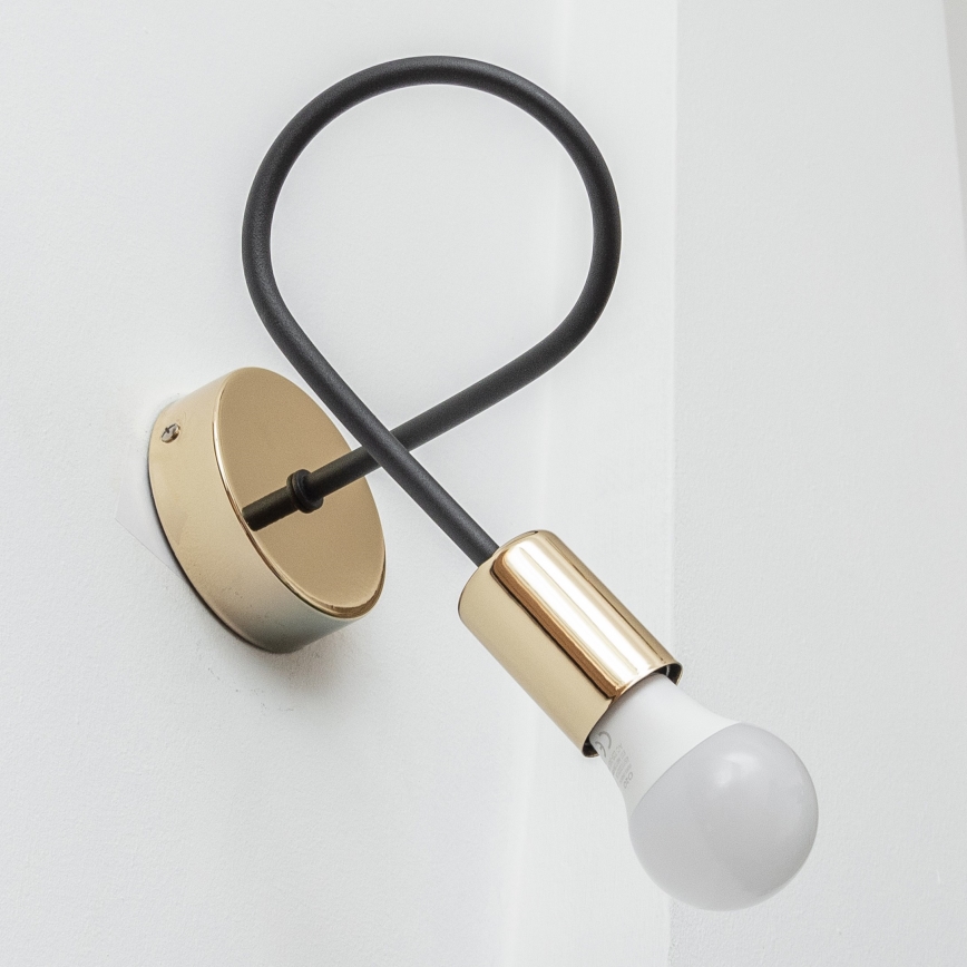 Væglampe OXFORD 1xE27/15W/230V guld/sort
