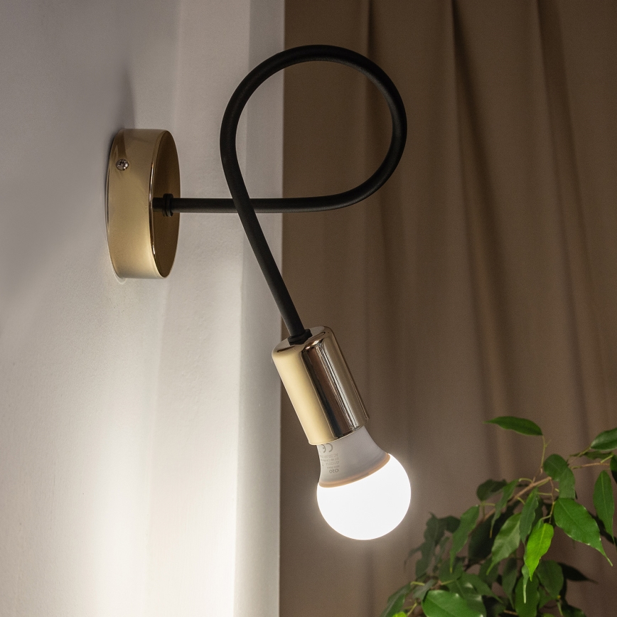Væglampe OXFORD 1xE27/15W/230V guld/sort