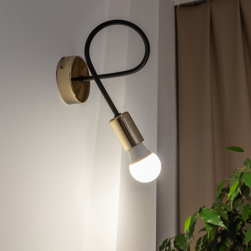 Væglampe OXFORD 1xE27/15W/230V guld/sort