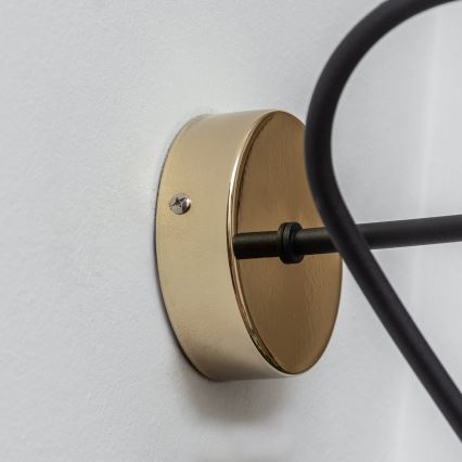 Væglampe OXFORD 1xE27/15W/230V guld/sort