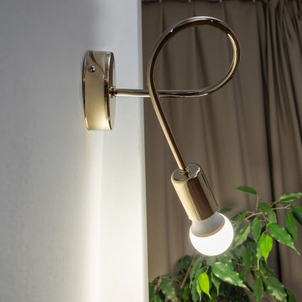 Væglampe OXFORD 1xE27/15W/230V, guldfarvet