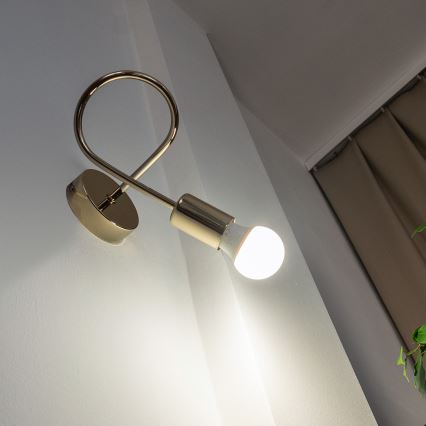 Væglampe OXFORD 1xE27/15W/230V, guldfarvet