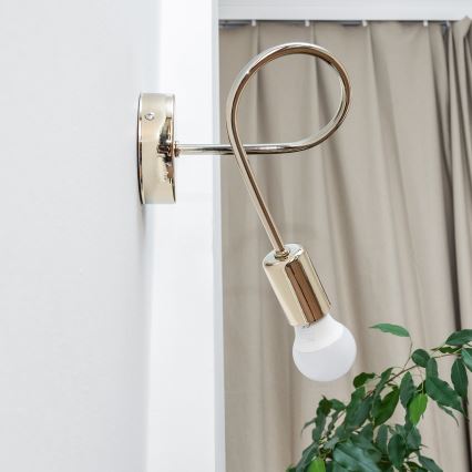 Væglampe OXFORD 1xE27/15W/230V, guldfarvet