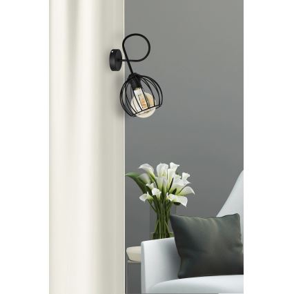 Væglampe OXFORD 1xE27/15W/230V sort