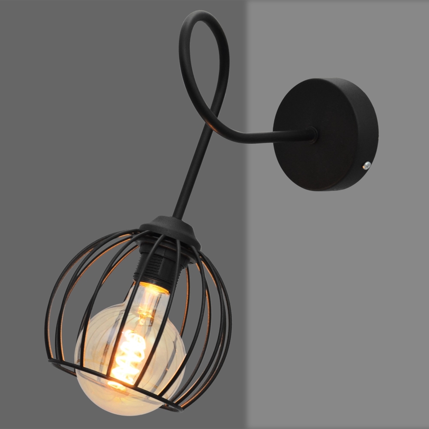 Væglampe OXFORD 1xE27/15W/230V sort