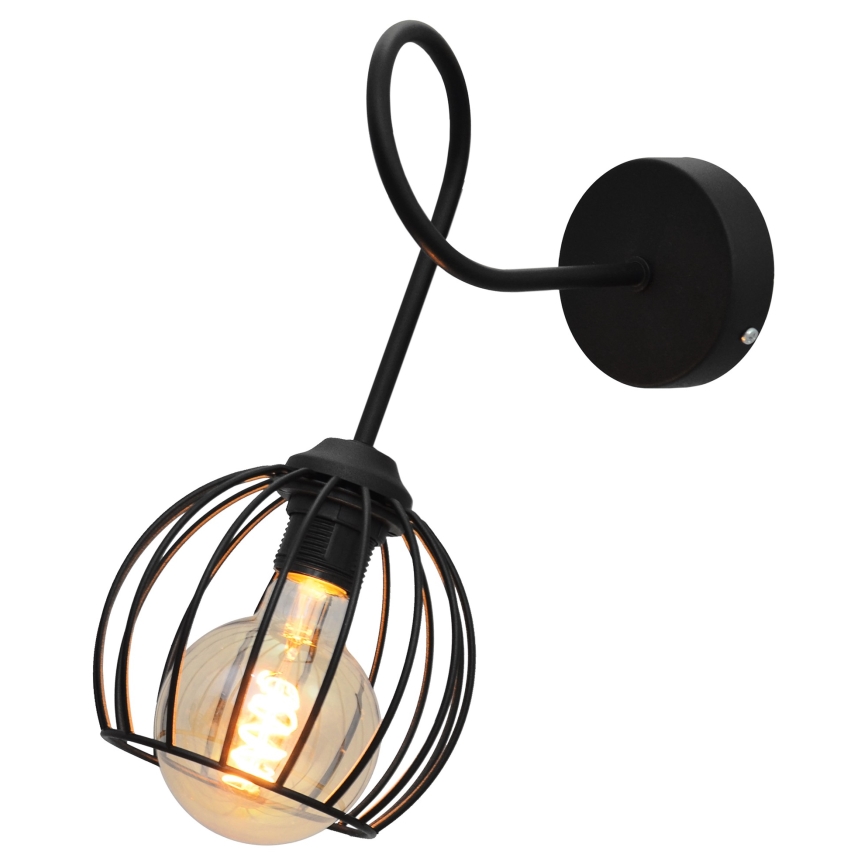 Væglampe OXFORD 1xE27/15W/230V sort