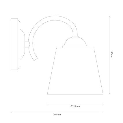Væglampe PAFOS 1xE27/15W/230V poleret krom
