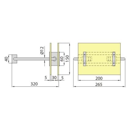 Væglampe PALIA R7s/100W/230V