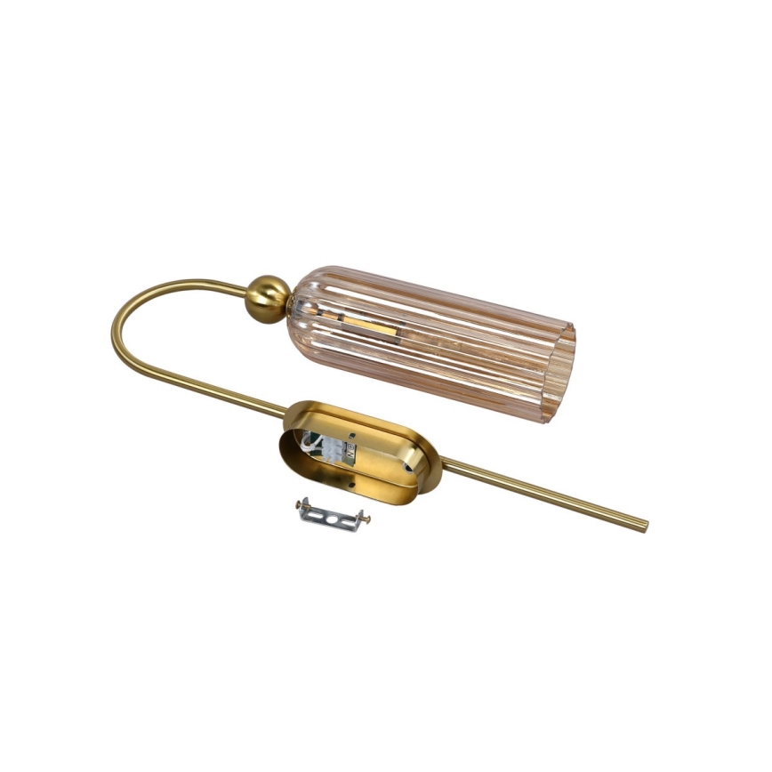 Væglampe PIEGA 1xE14/40W/230V messing/røget beige