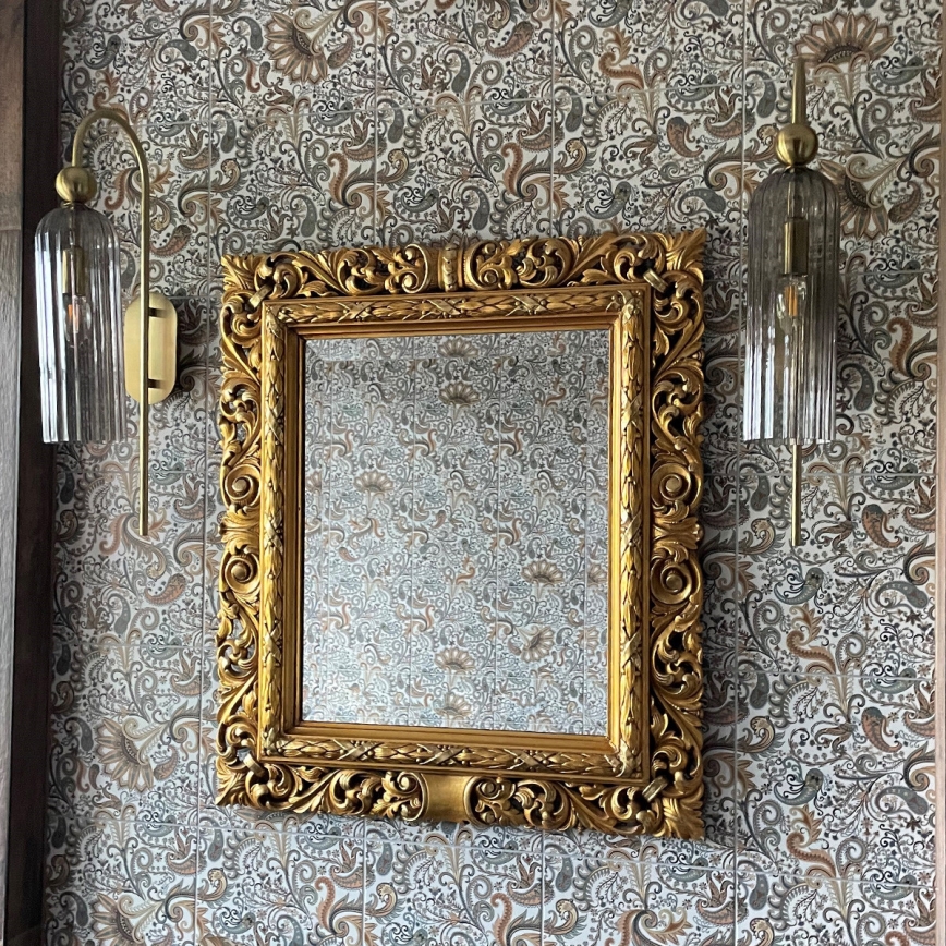 Væglampe PIEGA 1xE14/40W/230V messing/røgfarvet sort