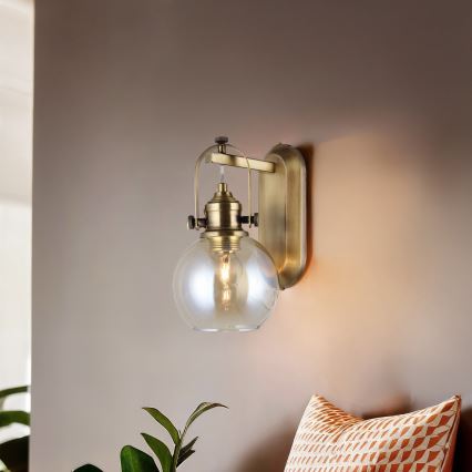 Væglampe POLINO 1xE27/40W/230V bronzefarvet