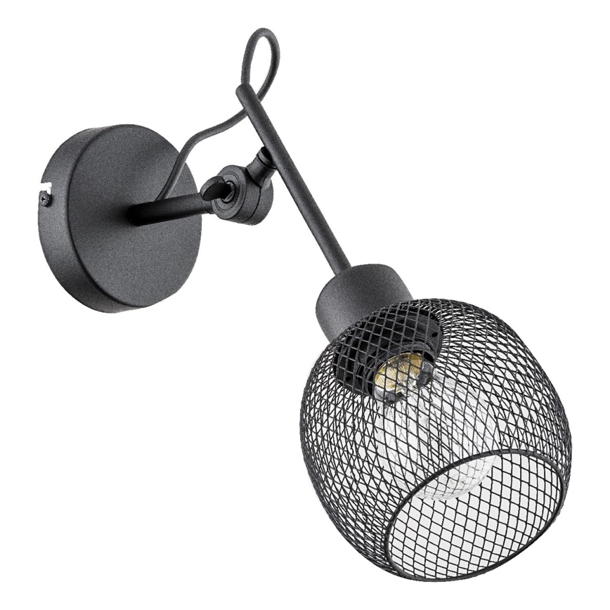 Væglampe POLO 1xE27/15W/230V sort