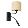 Væglampe RATTAN 1xE27/60W+1xG9/8W/230V Rattan