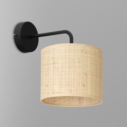 Væglampe RATTAN 1xE27/60W/230V Rattan