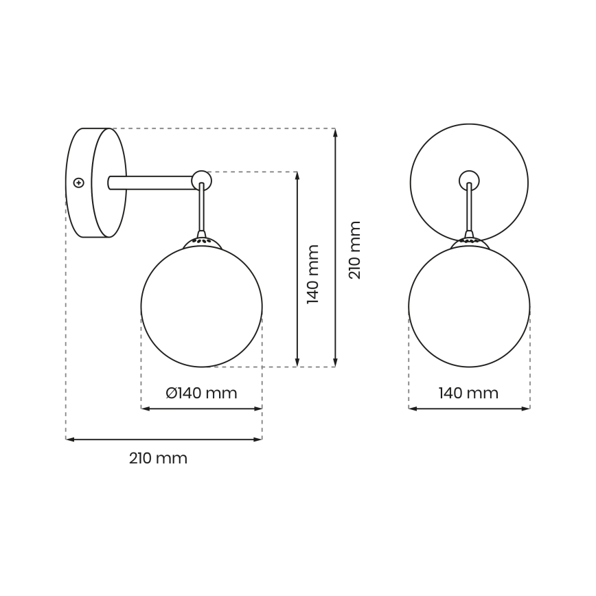 Væglampe REFLEX 1xE14/40W/230V