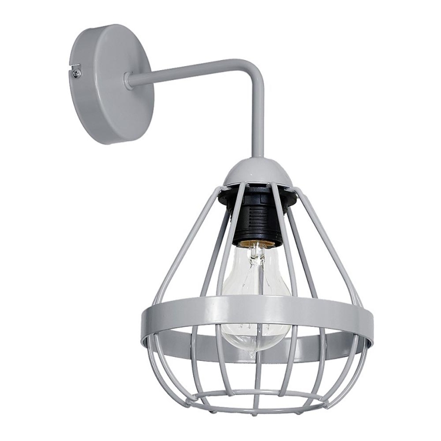 Væglampe RING 1xE27/60W/230V grå
