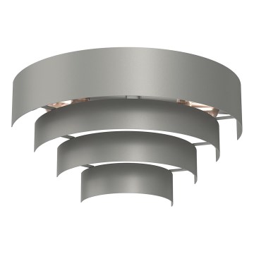 Væglampe RINGS 2xE27/15W/230V grå