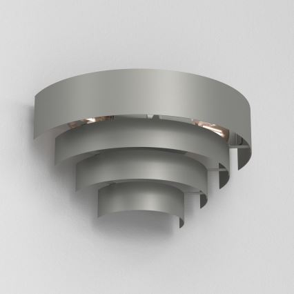 Væglampe RINGS 2xE27/15W/230V grå