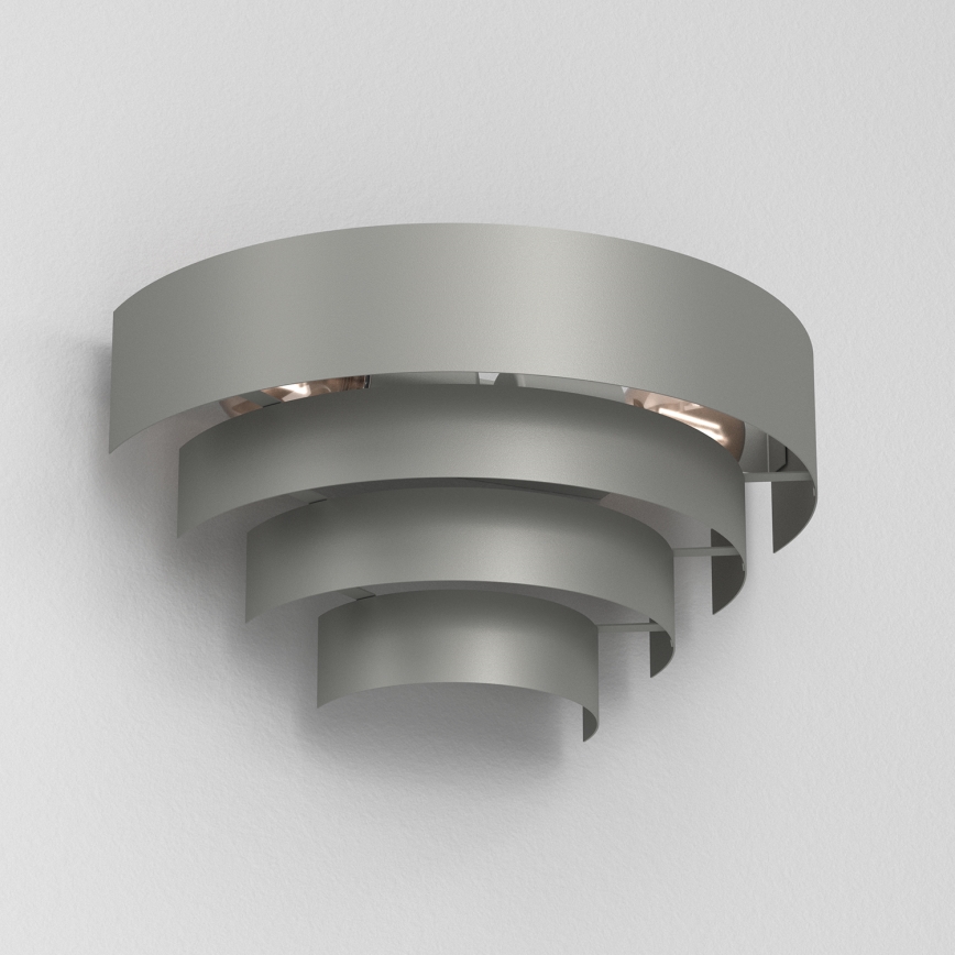 Væglampe RINGS 2xE27/15W/230V grå
