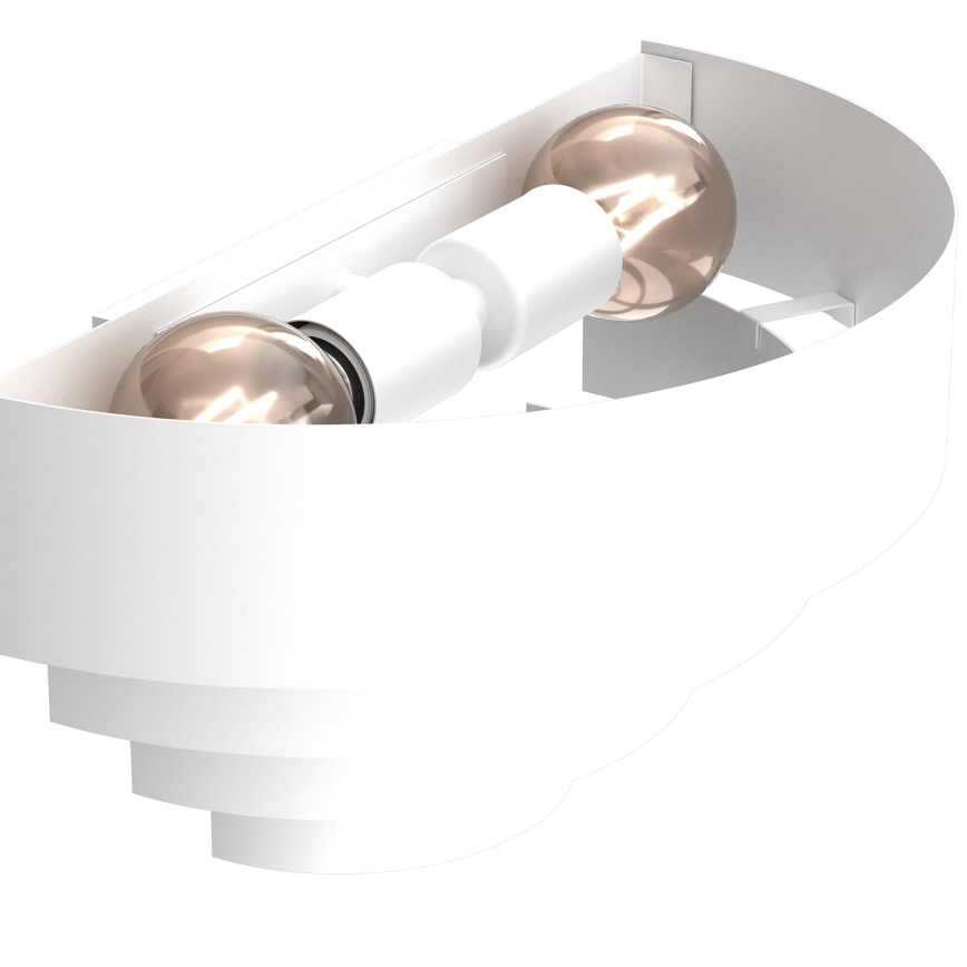 Væglampe RINGS 2xE27/15W/230V hvid