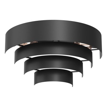 Væglampe RINGS 2xE27/15W/230V sort
