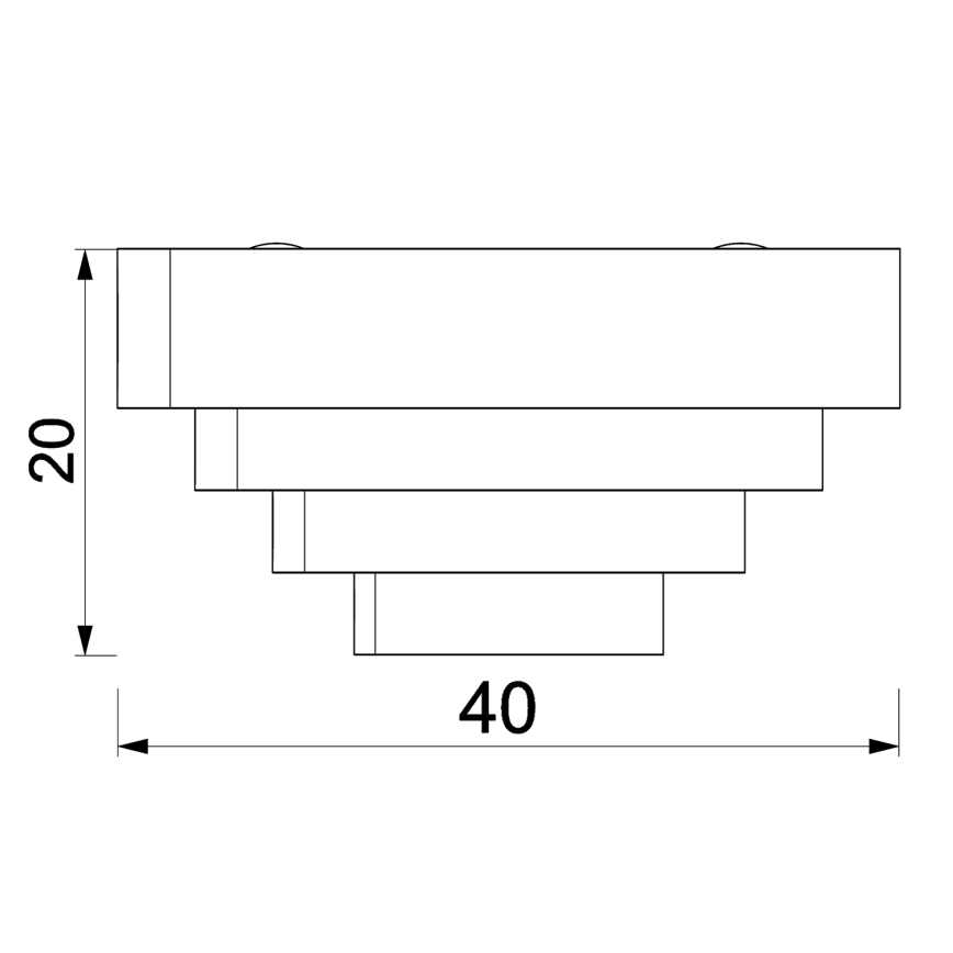 Væglampe RINGS 2xE27/15W/230V sort