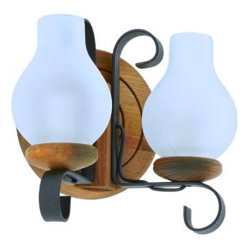 Væglampe ROATA 2xE14/40W/230V bøg - FSC certificeret