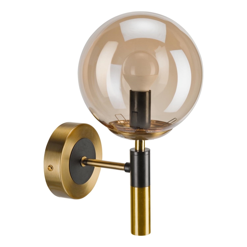 Væglampe ROLLO 1xE14/5W/230V guldfarvet/røget beige