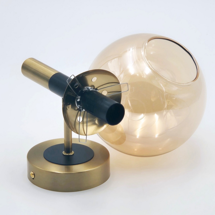 Væglampe ROLLO 1xE14/5W/230V guldfarvet/røget beige