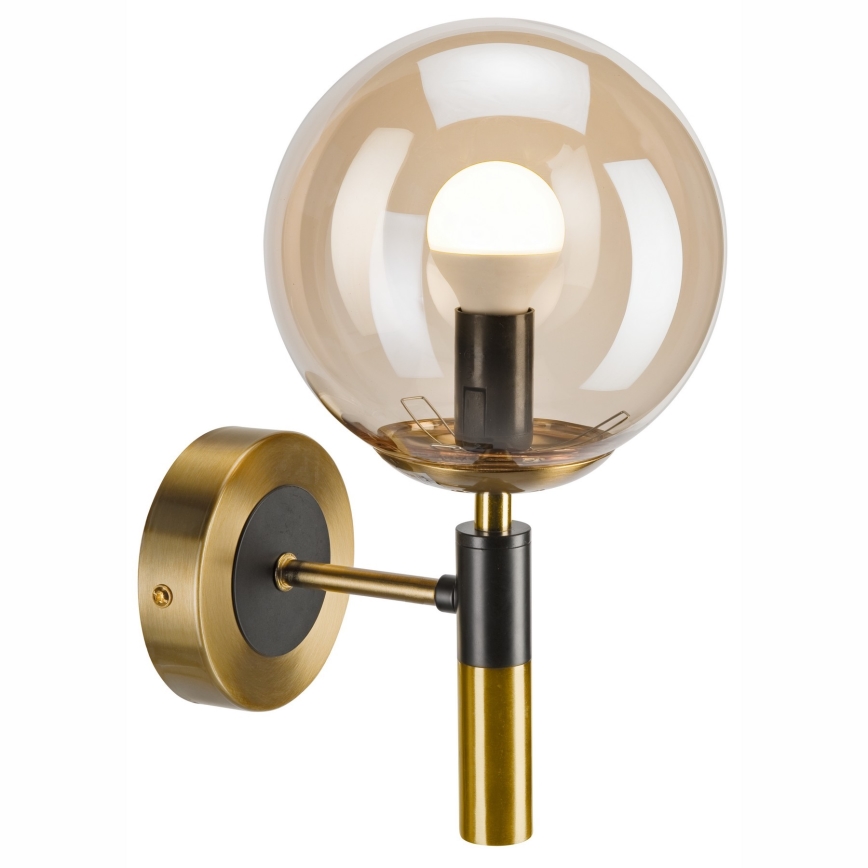 Væglampe ROLLO 1xE14/5W/230V guldfarvet/røget beige