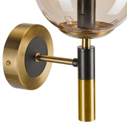Væglampe ROLLO 1xE14/5W/230V guldfarvet/røget beige