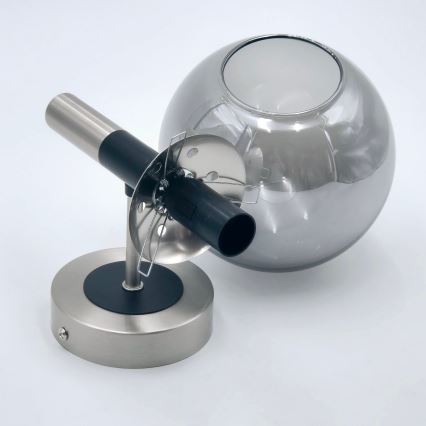 Væglampe ROLLO 1xE14/5W/230V mat krom/røget