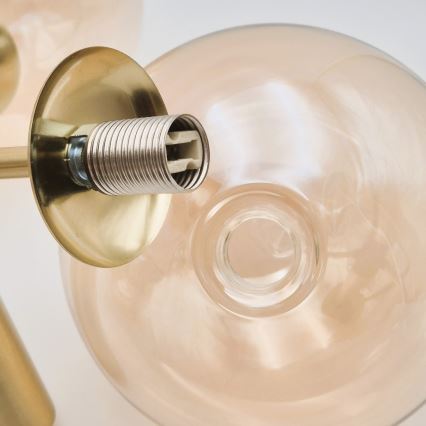 Væglampe ROLLO 1xG9/5W/230V guldfarvet/røget beige