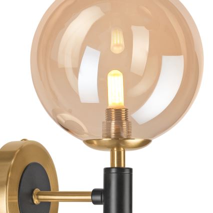 Væglampe ROLLO 1xG9/5W/230V guldfarvet/røget beige