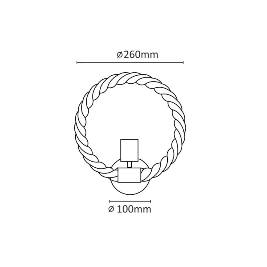Væglampe ROPE ARTHUR 1xE27/12W/230V