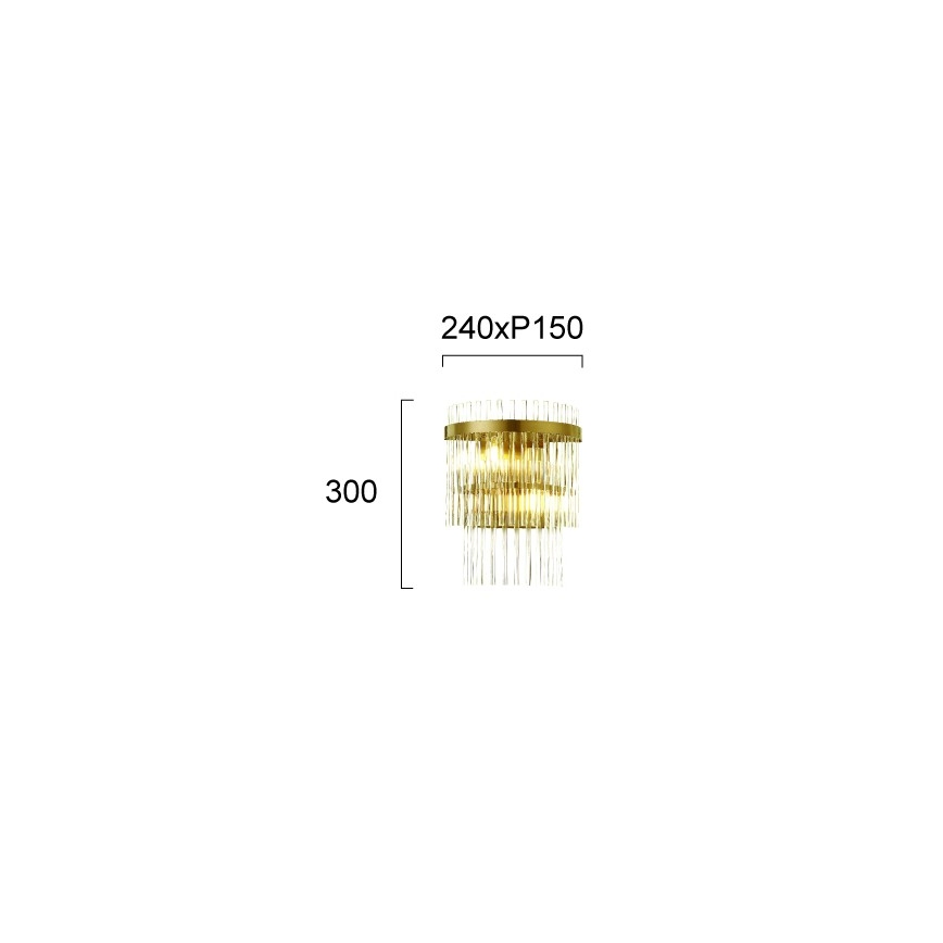 Væglampe SABRINA 2xE14/40W/230V guld