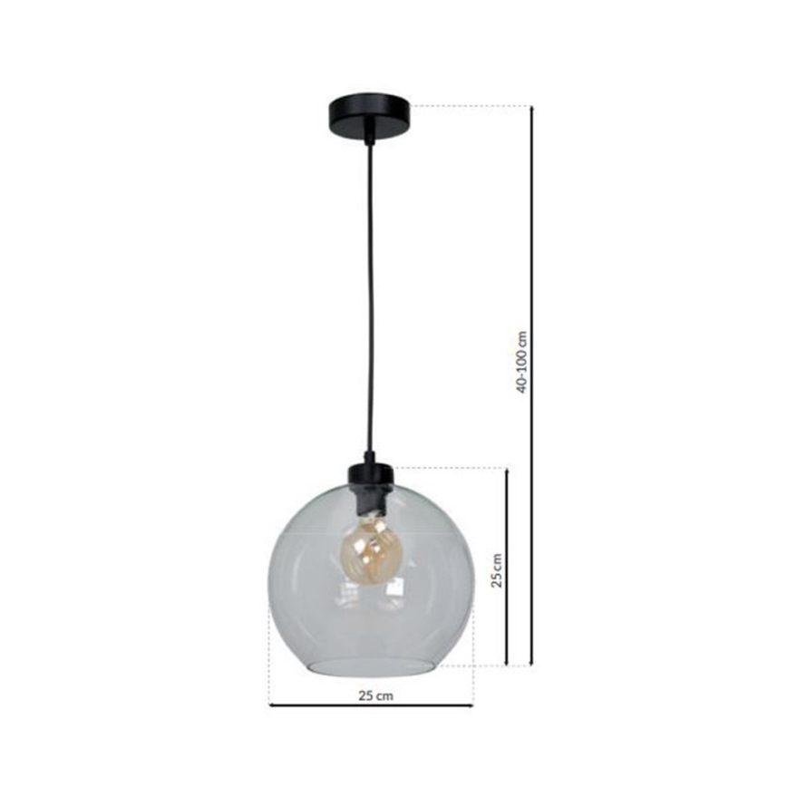 Væglampe SANTIAGO 1xE27/60W/230V klar