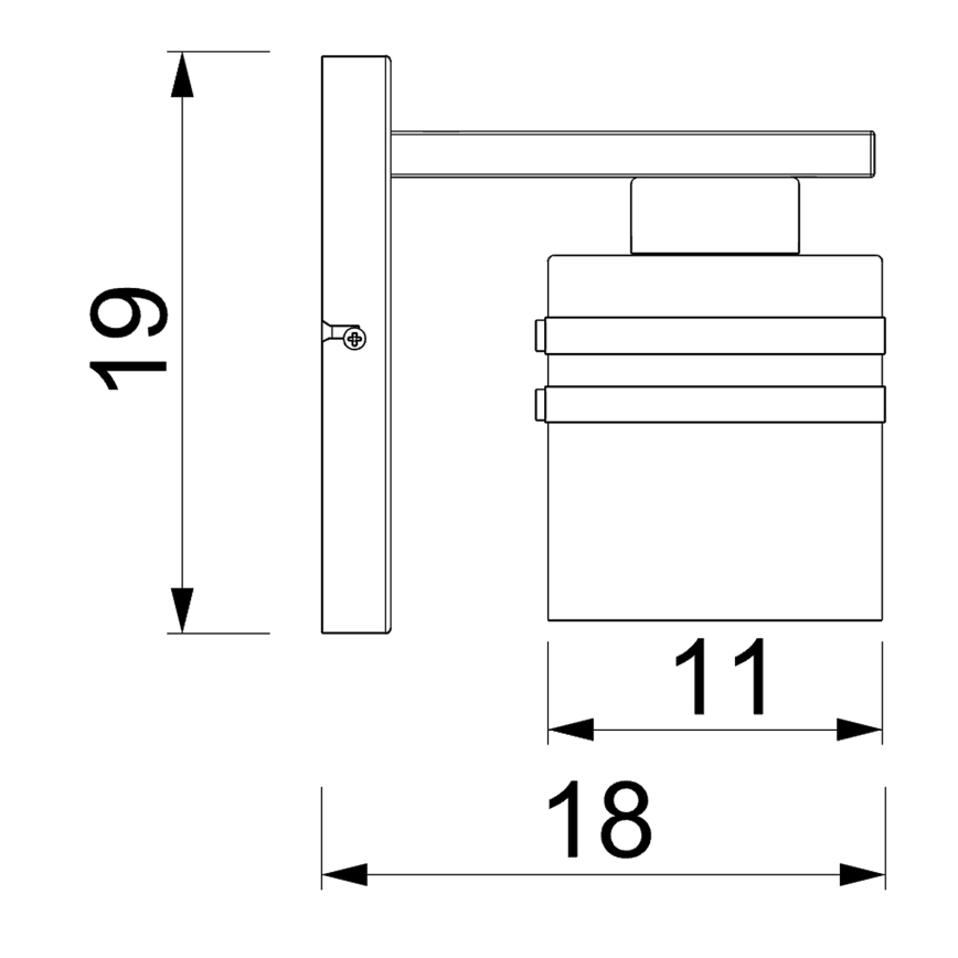 Væglampe SCOT 1xE27/15W/230V sort/guldfarvet