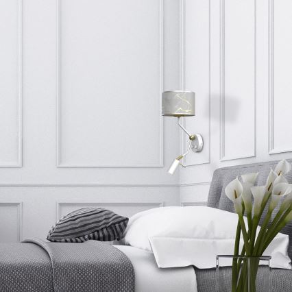 Væglampe SENSO 1xE27/40W/230V + 1xGU10/MR11/7W hvid
