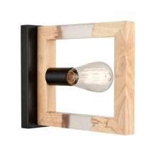 Væglampe SERIES 1xE27/11W/230V træ/sort