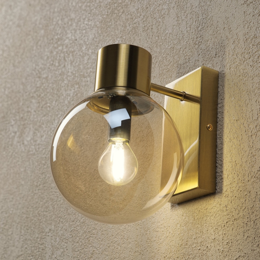 Væglampe SFERIO 1xE14/5W/230V messing/røgfarvet beige