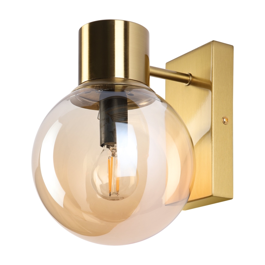 Væglampe SFERIO 1xE14/5W/230V messing/røgfarvet beige
