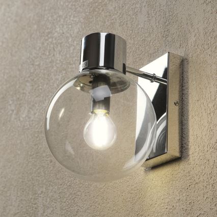 Væglampe SFERIO 1xE14/5W/230V poleret krom/klart glas