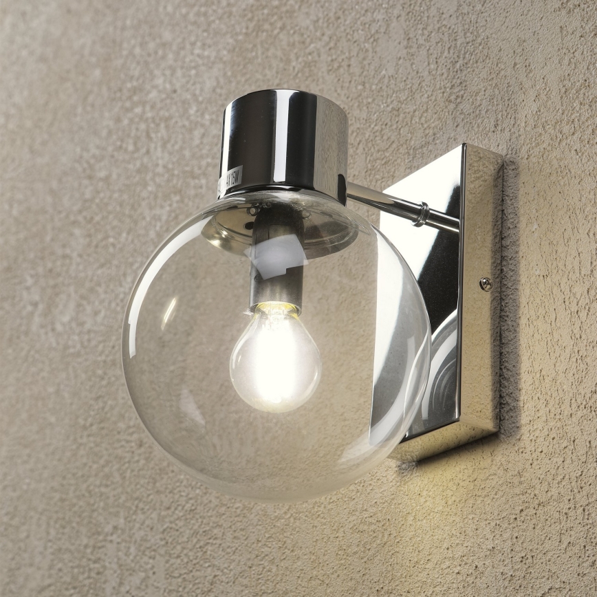 Væglampe SFERIO 1xE14/5W/230V poleret krom/klart glas
