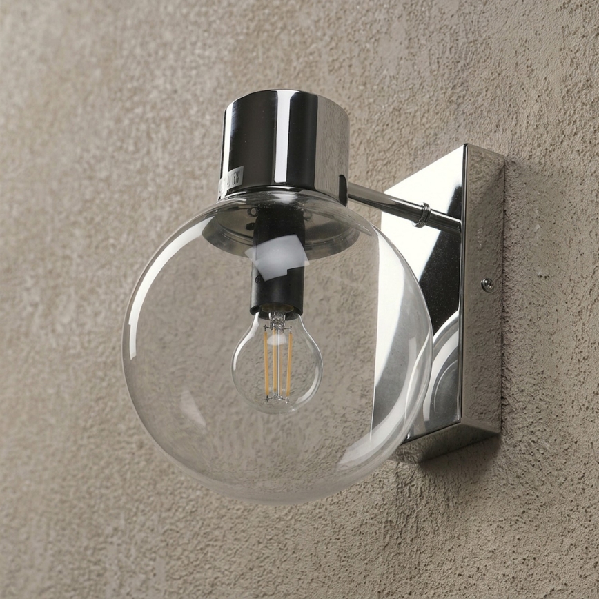 Væglampe SFERIO 1xE14/5W/230V poleret krom/klart glas