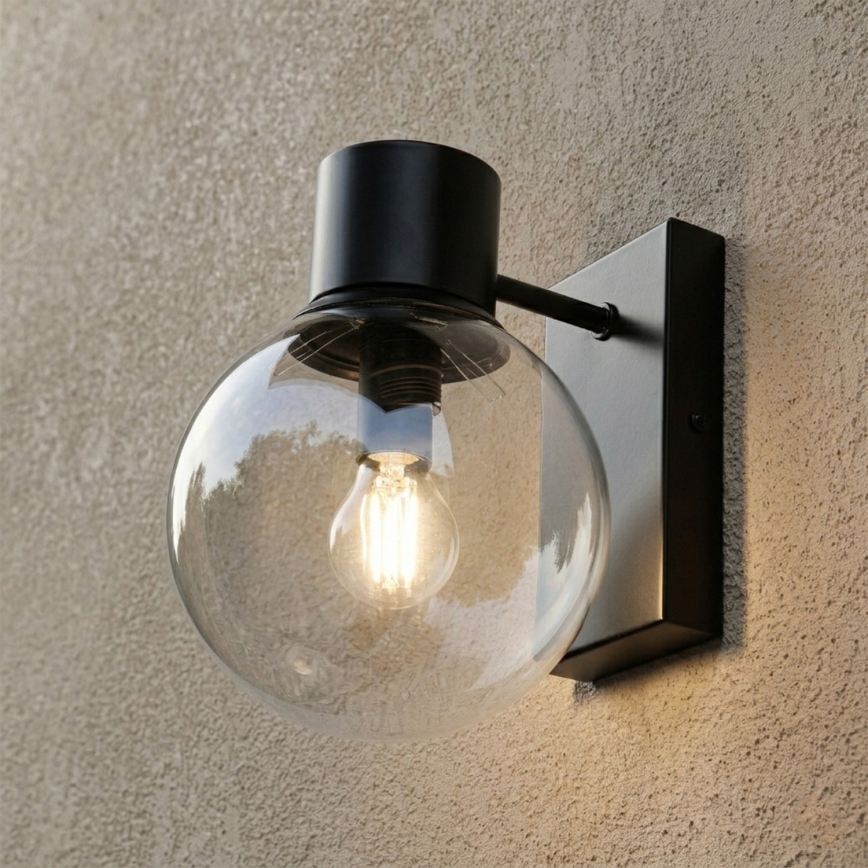 Væglampe SFERIO 1xE14/5W/230V sort/klar
